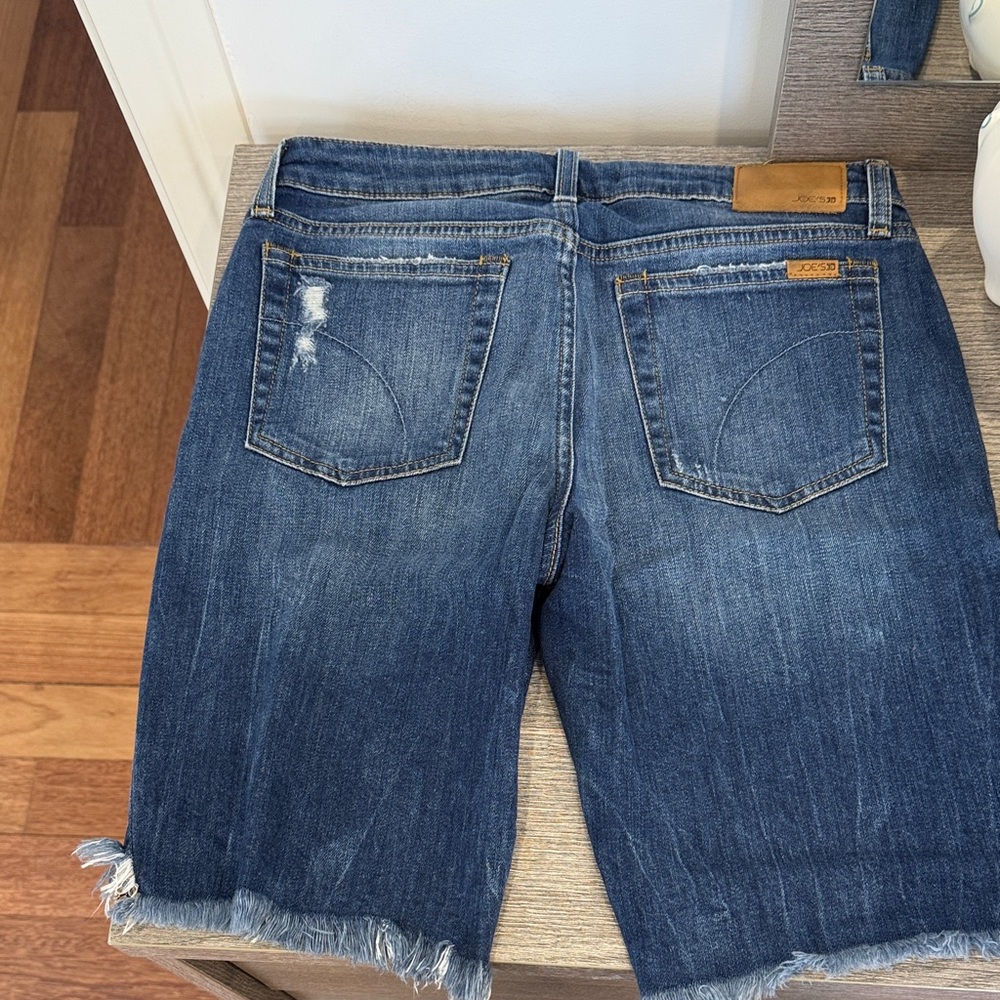 Joe's Jeans Blue Distressed Denim Shorts